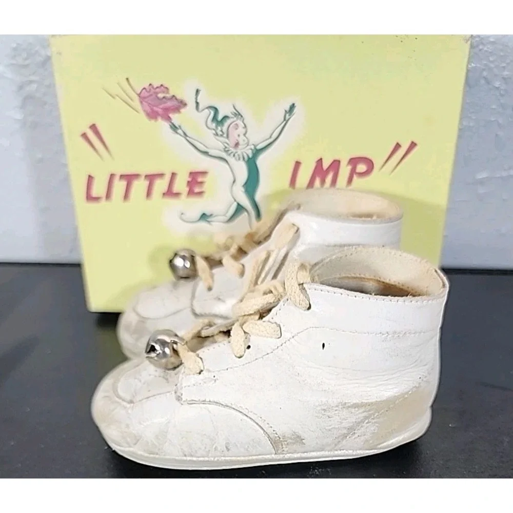 Vintage Little Imp Baby Shoes With Original Box 1947(Printed On‎ Box)